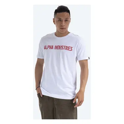 Bavlněné tričko Alpha Industries RBF Moto bílá barva, s potiskem, 116512.09-white