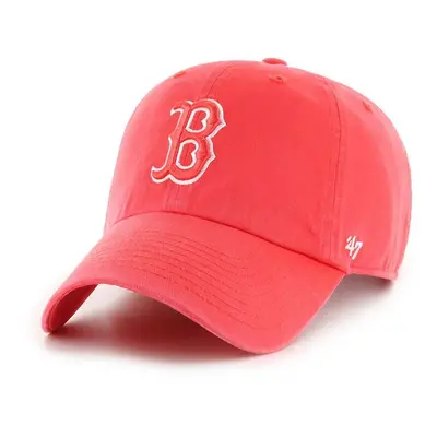 Bavlněná baseballová čepice 47 brand MLB Boston Red Sox červená barva, s aplikací, B-RGW02GWS-YH