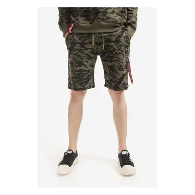 Kraťasy Alpha Industries X-Fit Cargo Short Camo pánské, zelená barva, 166301C.634-green