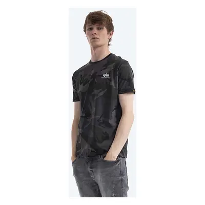 Bavlněné tričko Alpha Industries šedá barva, 128507C.125-grey