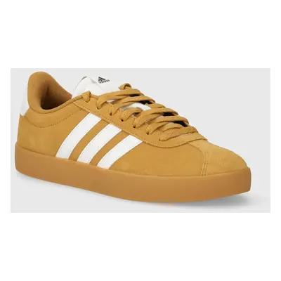 Semišové sneakers boty adidas VL COURT 3.0 žlutá barva, ID9183