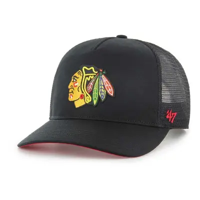 Kšiltovka 47 brand NHL Chicago Blackhawks černá barva, s aplikací, H-MSHTC04GWP-BK