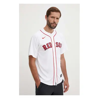 Dres Nike Boston Red Sox bílá barva, regular, se stojáčkem