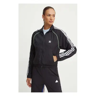 Bunda adidas Originals dámská, černá barva, přechodná, IT9689