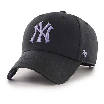 Kšiltovka 47 brand MLB New York Yankees černá barva, s aplikací, B-ENLSP17CTP-BK