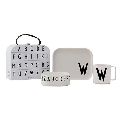 Dětský snídaňový set Design Letters Classics in a suitcase W 4-pack