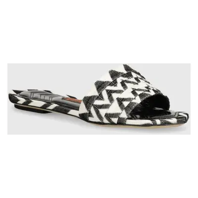 Pantofle Missoni Gia Flat dámské, černá barva, M32_022