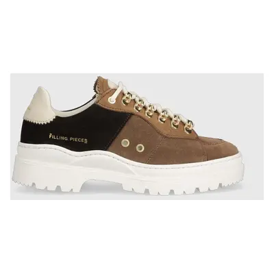 Semišové sneakers boty Filling Pieces Court Serrated Topaz hnědá barva, 71633831933