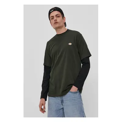 Tričko Dickies pánské, zelená barva, hladké, DK0A4XDBOGX-OLIVEGREEN