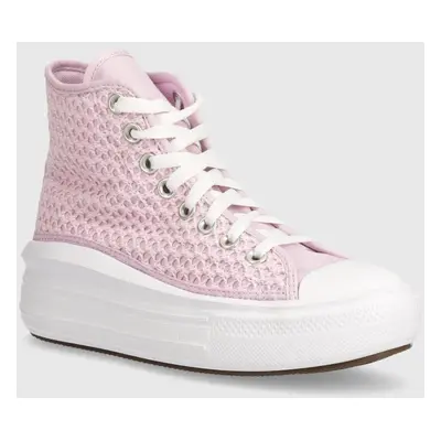 Dětské tenisky Converse A07358C růžová barva