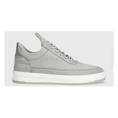 Nubukové tenisky Filling Pieces Low Top Base šedá barva, 10120591288