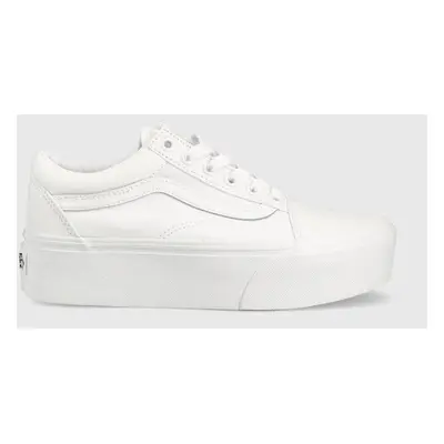 Tenisky Vans Old Skool Stackform dámské, černá barva, VN0A7Q5MW001-WHITE