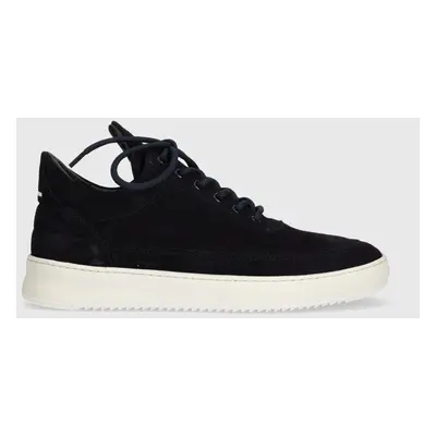 Semišové sneakers boty Filling Pieces Low Top Suede Organic tmavomodrá barva, 10122791658