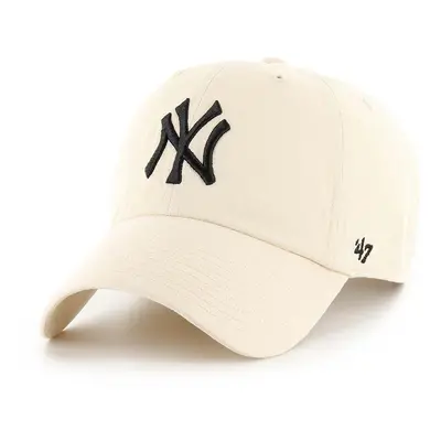 Kšiltovka 47 brand MLB New York Yankees béžová barva, s aplikací, B-NLRGW17GWS-NTQ