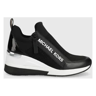 Boty MICHAEL Michael Kors Willis Wedge Trainer černá barva