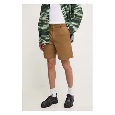 Bavlněné šortky A.P.C. short crew hnědá barva, COGXS-H10198