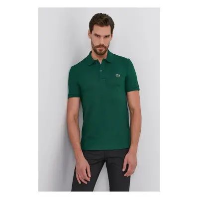 Bavlněné polo tričko Lacoste zelená barva, PH4012.-132