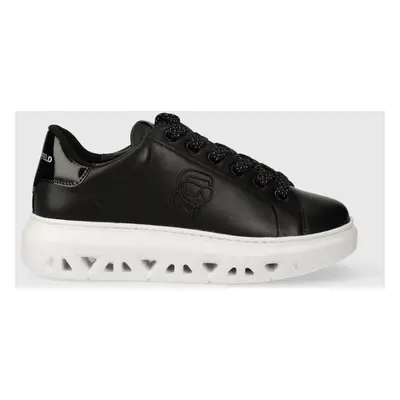 Kožené sneakers boty Karl Lagerfeld KAPRI KITE černá barva, KL64530N