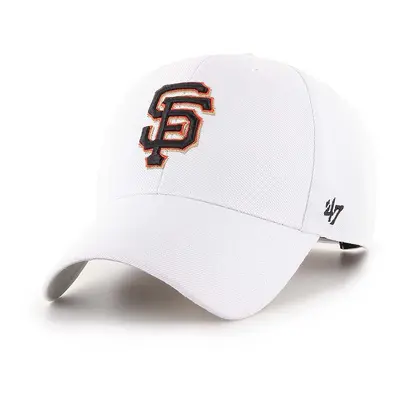 Kšiltovka 47 brand MLB San Francisco Giants bílá barva, s aplikací, B-MVP22WBV-WH