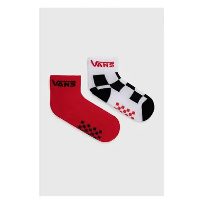 Dětské ponožky Vans VN0A7PTC0PZ1 DROP V CLASSIC SOCK 2-pack červená barva