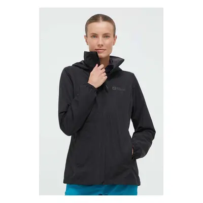 Outdoorová bunda Jack Wolfskin Stormy Point 2L JKT černá barva, 1111202