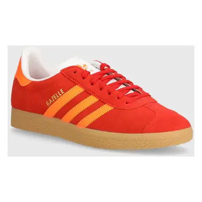 Semišové sneakers boty adidas Originals Gazelle červená barva, JI1374