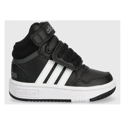 Dětské sneakers boty adidas Originals HOOPS MID 3. AC I černá barva