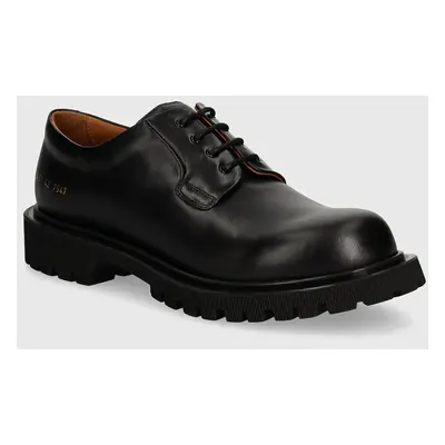 Kožené polobotky Common Projects Chunky Derby pánské, černá barva, 2451