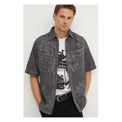 Košile G-Star Raw pánská, šedá barva, regular, D24602-D540