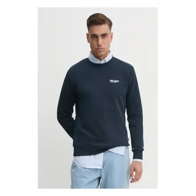 Mikina Pepe Jeans SAM CREW pánská, tmavomodrá barva, s potiskem, PM582703