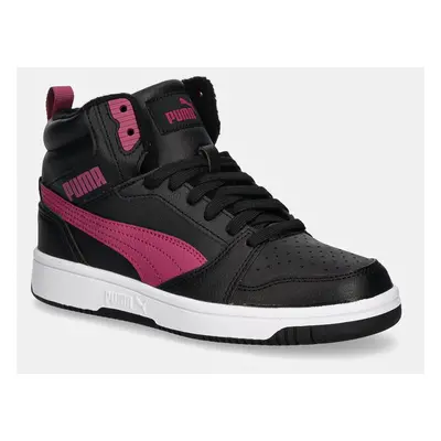 Dětské sneakers boty Puma Rebound V6 Mid WTR černá barva, 394685