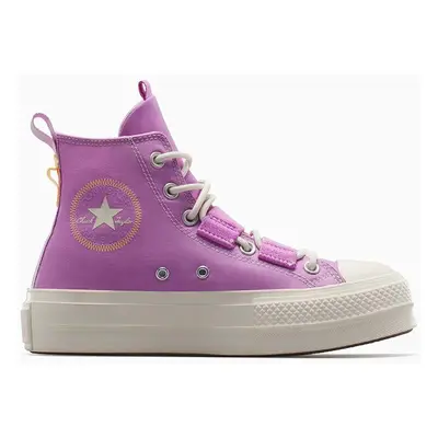 Kecky Converse Chuck Taylor All Star Lift Utility dámské, růžová barva, A07602C