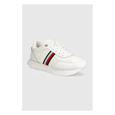 Sneakers boty Tommy Hilfiger ESSENTIAL RUNNER GLOBAL STRIPES bílá barva, FW0FW08005