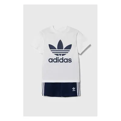 Dětská bavlněná souprava adidas Originals bílá barva