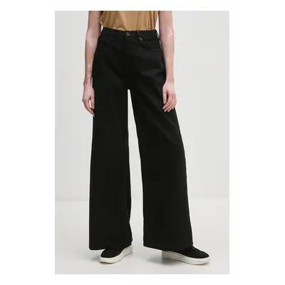 Džíny Pepe Jeans WIDE LEG JEANS UHW dámské, černá barva, PL204740XH6