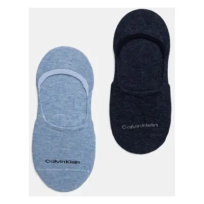 Ponožky Calvin Klein 2-pack dámské, modrá barva