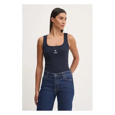 Top Guess Jeans dámský, tmavomodrá barva, W4YP48 KA0H1