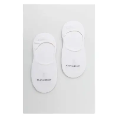 Ponožky Calvin Klein 2-pack dámské, bílá barva, 701218771