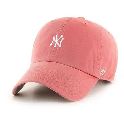 Čepice 47brand New York Yankees růžová barva, s aplikací