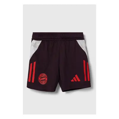 Dětské kraťasy adidas Performance FCB TR SHO vínová barva, s potiskem, nastavitelný pas, IS9953