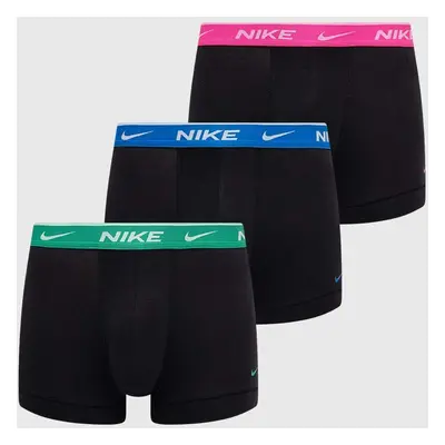 Boxerky Nike 3-pack pánské, černá barva