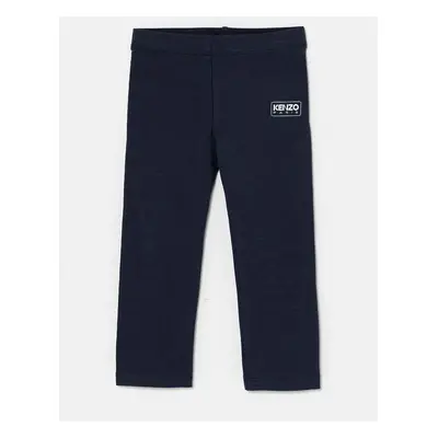 Dětské legíny Kenzo Kids tmavomodrá barva, hladké, K60656