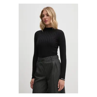 Svetr Pepe Jeans IZABEL TURTLENECK dámský, černá barva, PL702224