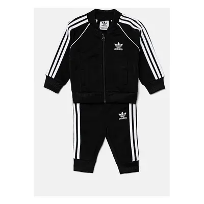 Kojenecká tepláková souprava adidas Originals SST TRACKSUIT černá barva, IX7622