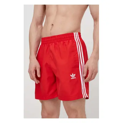 Plavkové šortky adidas Originals červená barva, IT8654