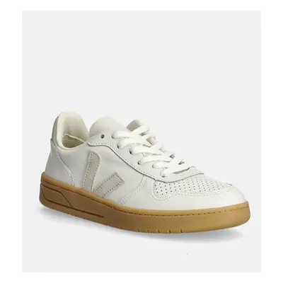 Kožené sneakers boty Veja V-10 bílá barva, VX0203665A