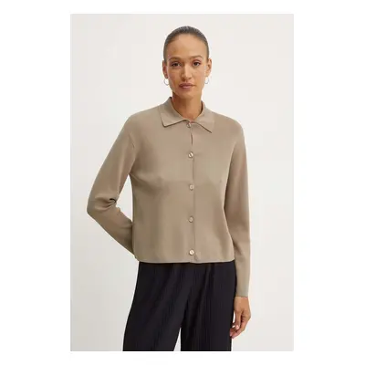 Kardigan Max Mara Leisure dámský, béžová barva, lehký, 2426316017600