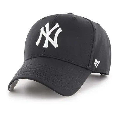 Čepice s vlněnou směsí 47brand MLB New York Yankees černá barva, s aplikací, B-RAC17CTP-BK