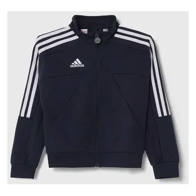 Dětská mikina adidas J HOT TTOP tmavomodrá barva, s aplikací, IY3209