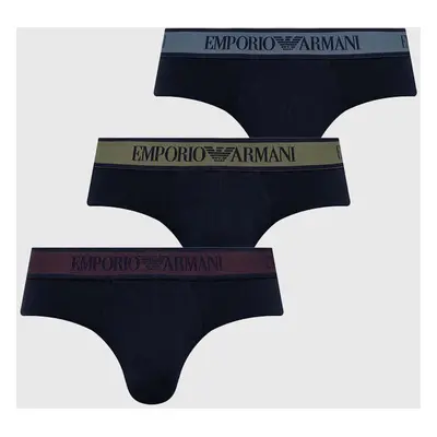 Spodní prádlo Emporio Armani Underwear 3-pack pánské, tmavomodrá barva, 111734 4F717